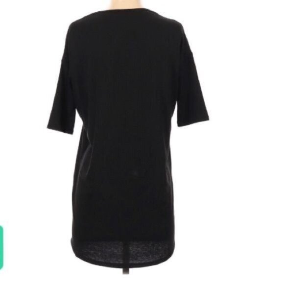 Agnes & Dora Navy Short Sleeve High-Low Hem Tunic Top - Picture 3 of 4